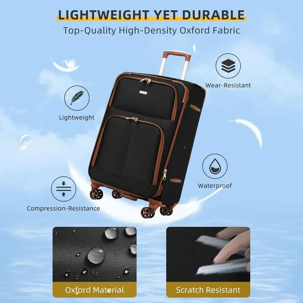 5-Piece Expandable Suitcase Se - Expandable Hard Shell Luggage Set ulasan dan harga
