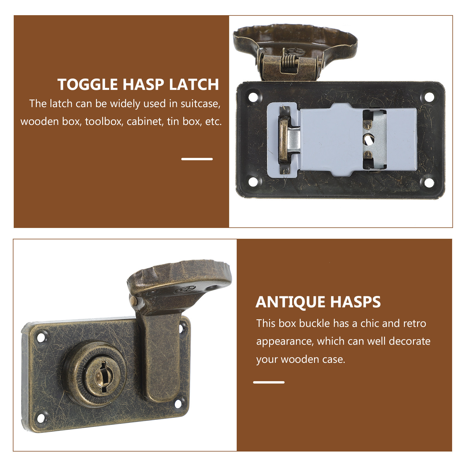 2Pcs Retro Suitcase Lock Hasps - Retro Vintage Trunk Suitcase ulasan dan harga