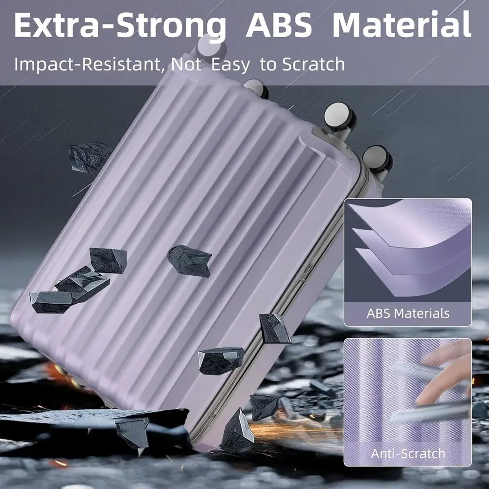 6-Piece Lavender Expandable Ha - Expandable Hard Shell Luggage Set ulasan dan harga