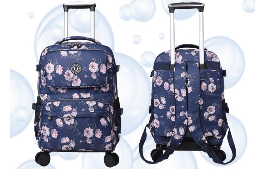 Women Travel Trolley Suitcase  - Foldable Rolling Luggage Bag ulasan dan harga