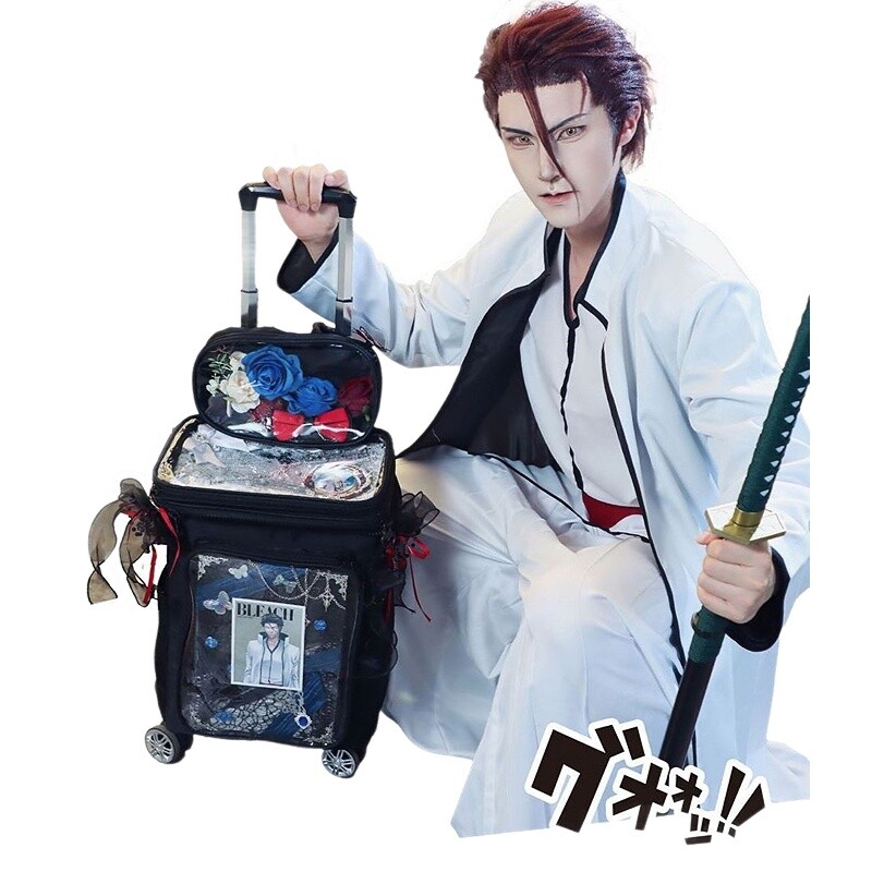Harajuku Style Cartoon Transpa - Spinner Wheel Rolling Suitcase 20 Inch ulasan dan harga