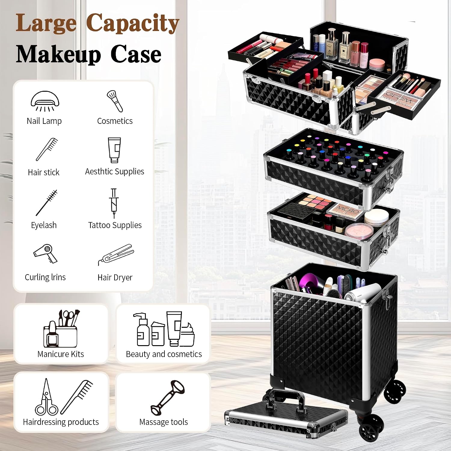 Rolling Makeup Train Case, Cos - Luggage ulasan dan harga