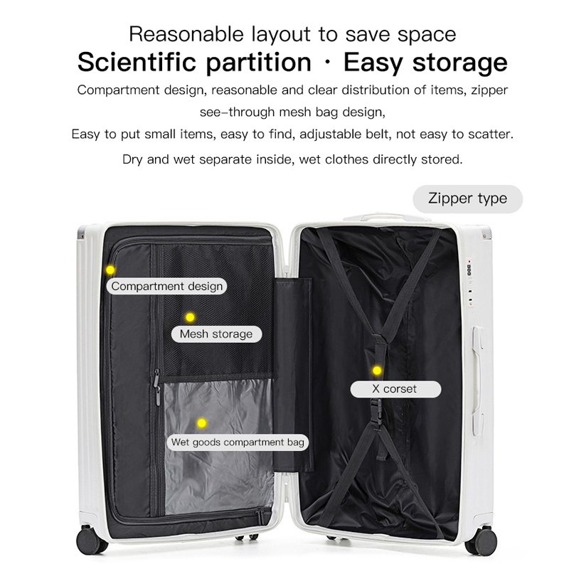 SUSHIMU Carry On Luggage with  - Spinner Wheel Rolling Suitcase 20 Inch ulasan dan harga