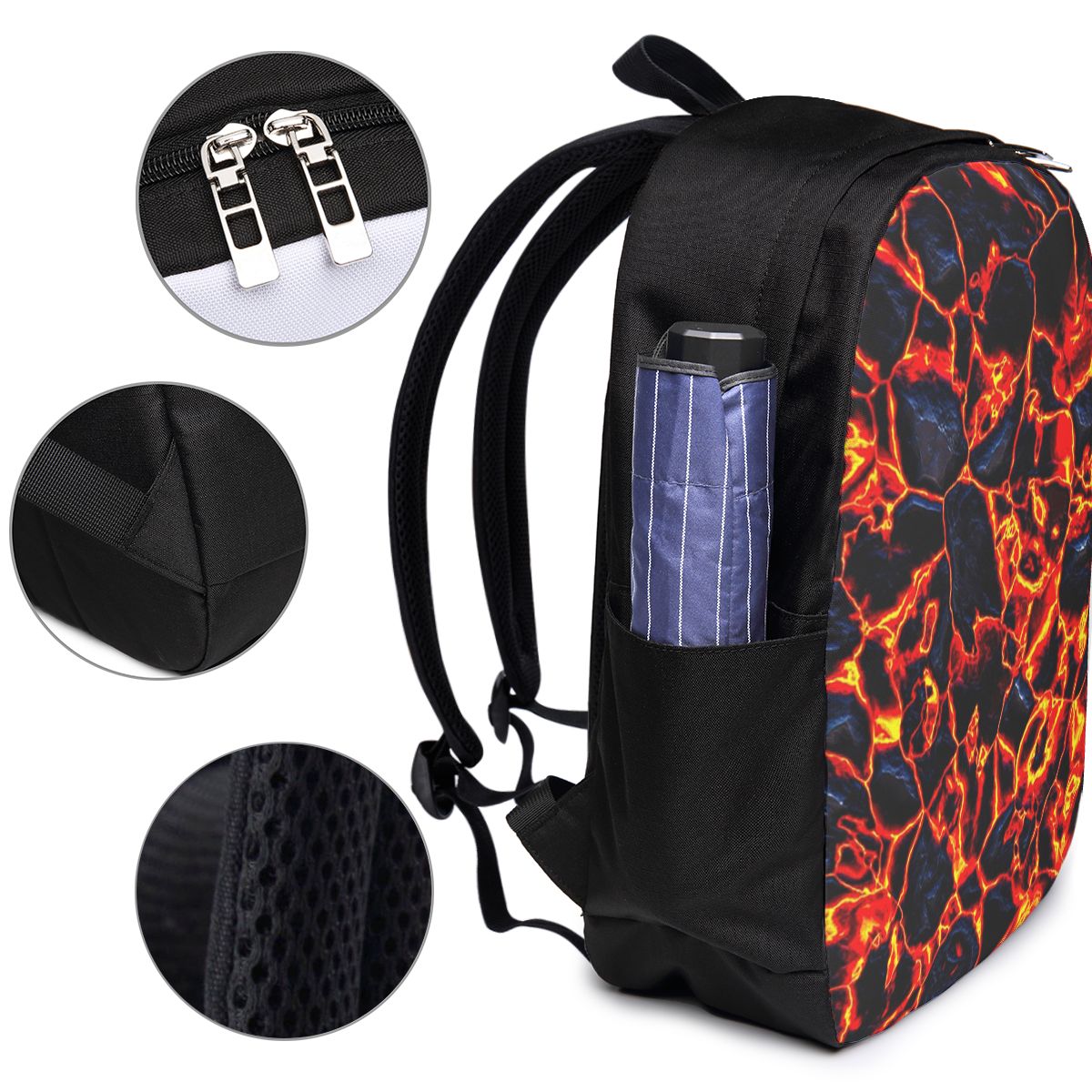 Magma Volcano Lava Fire Backpa - Travel Bags ulasan dan harga