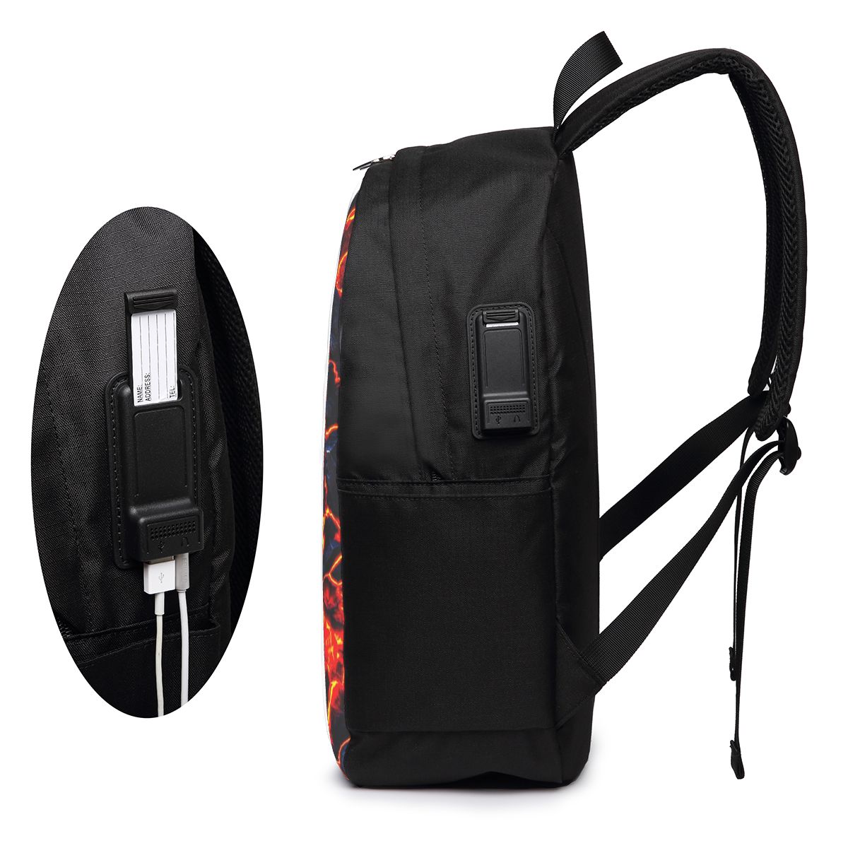 Magma Volcano Lava Fire Backpa - Travel Bags ulasan dan harga