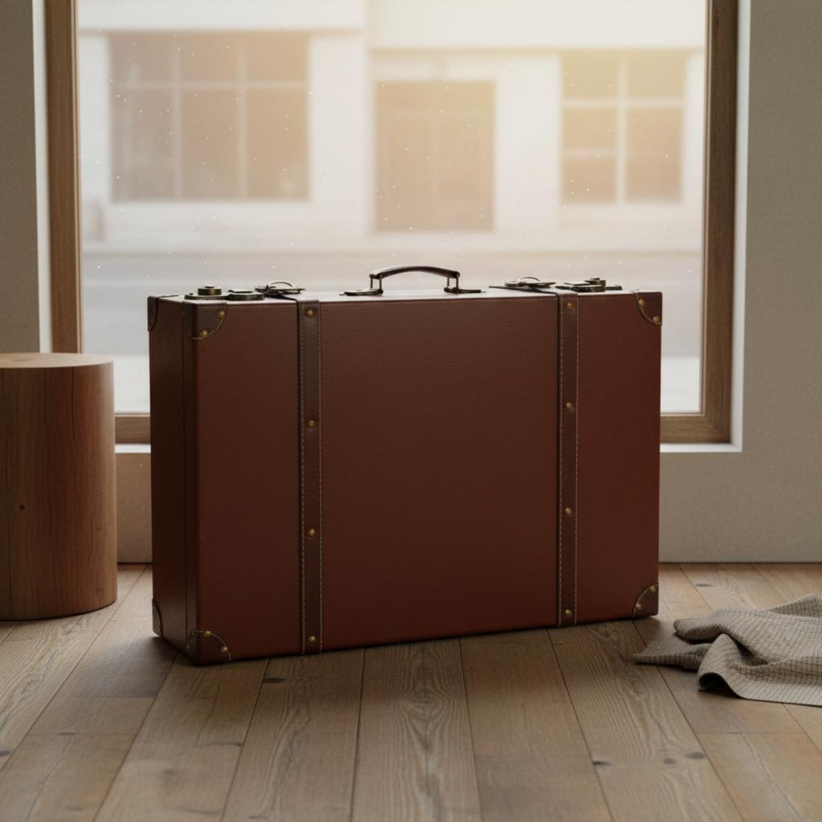 3 Pieces Vintage Suitcase Set  - Retro Vintage Trunk Suitcase ulasan dan harga