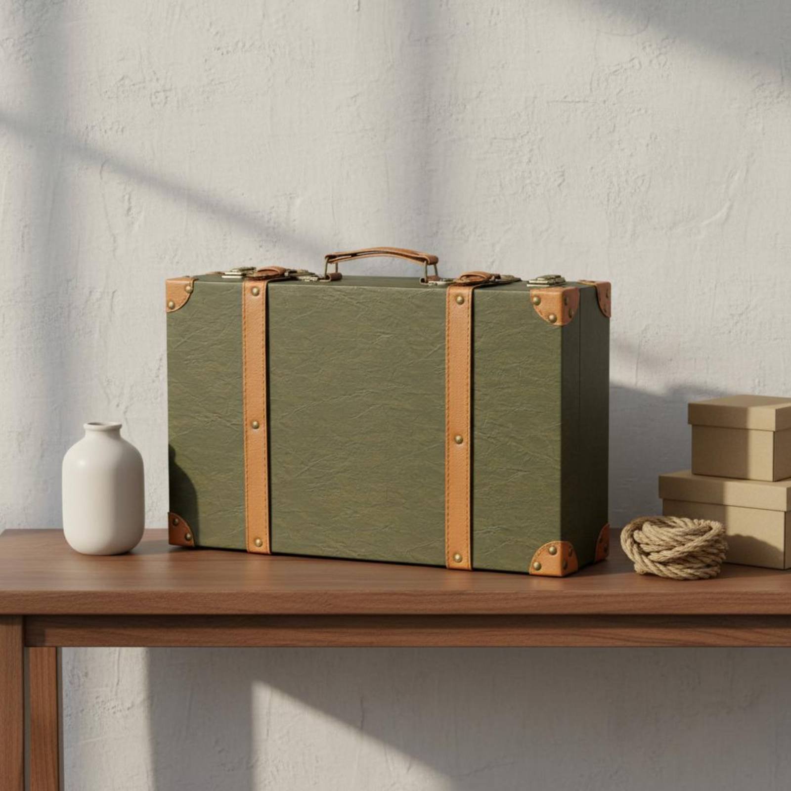3 Pieces Vintage Suitcase Set  - Retro Vintage Trunk Suitcase ulasan dan harga