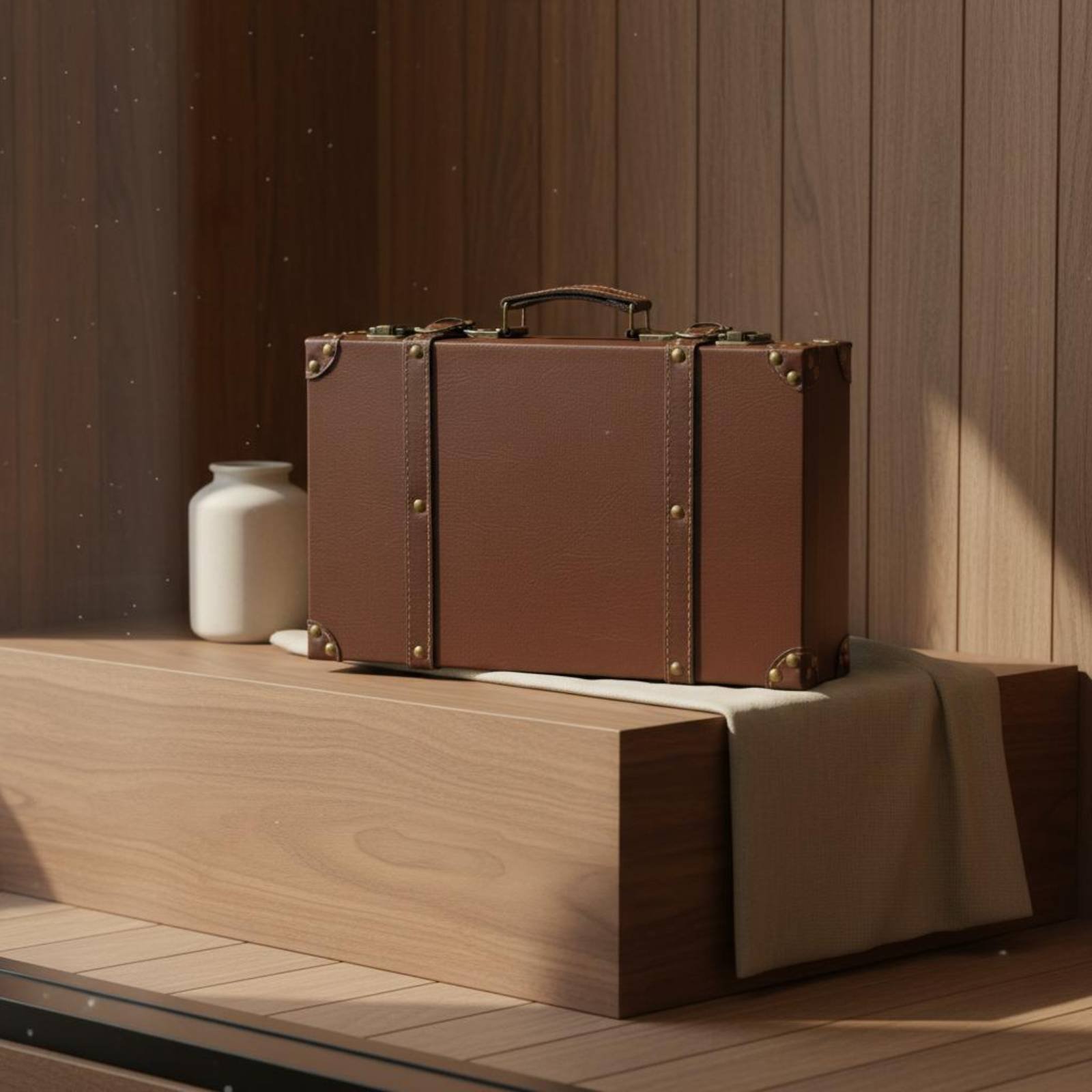 3 Pieces Vintage Suitcase Set  - Retro Vintage Trunk Suitcase ulasan dan harga