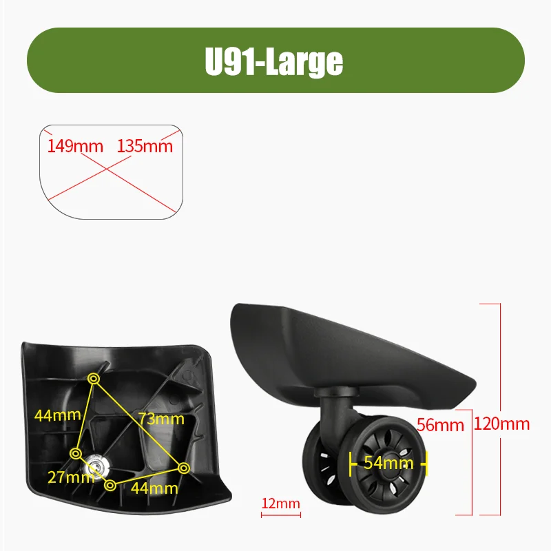 For Samsontie U91 Series Lugga - Silent Replacement Luggage Wheels ulasan dan harga