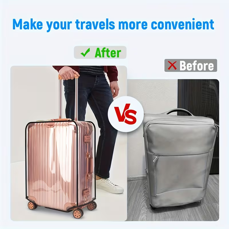 Transparent Luggage Cover - Wa - Luggage Protective Cover Transparent ulasan dan harga