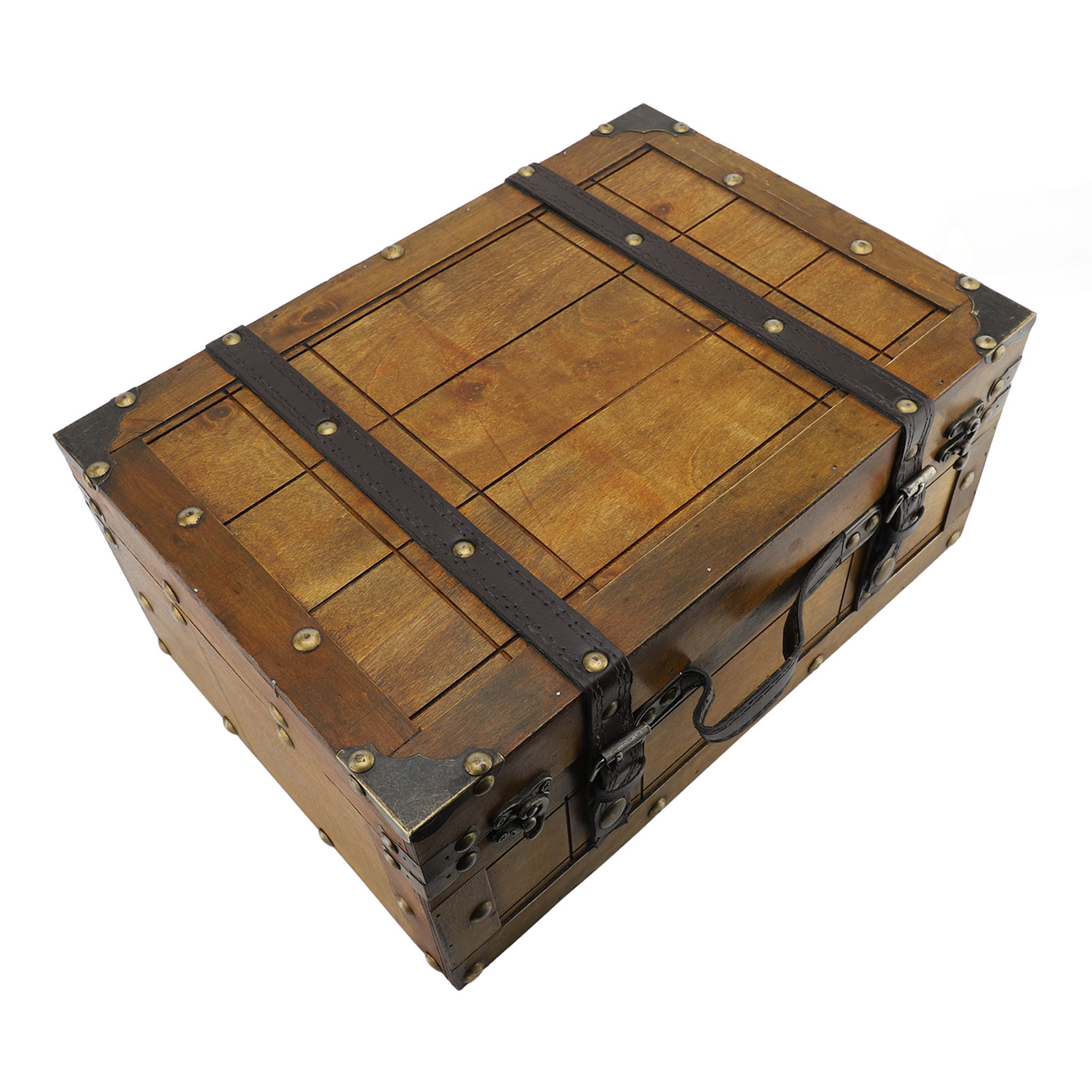 Retro Suitcase Synthetic Wood  - Retro Vintage Trunk Suitcase ulasan dan harga