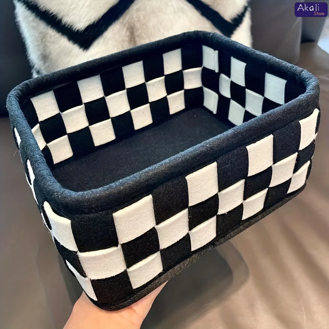 2026Black and White Checkered  - Cosmetic Bags ulasan dan harga